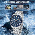 New Design REWARD VIP Business Watches for Men Stainless Quartz Wristwatches Waterproof Chronograph Luminous Sport Wrist Watch.
