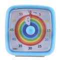 60-Minute Visual Timer with Night Light, Countdown Timer,Pomodoro Timer with Rainbow Pattern for Kids and Adults Easy to Use Blue.