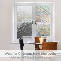 Window Privacy Film Frosted Glass Window Film Sun Blocking Window Film Non-Adhesive Heat Control Removable Window Stickers Decor.