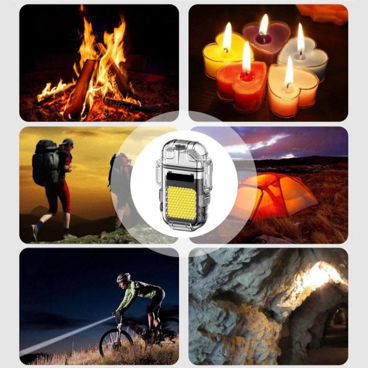 Lighter%20Transparent%20Waterproof%20ARC%20Electric%20USB%20Camping%20Flash%20light%20Rechargeable%20-%20Image%203