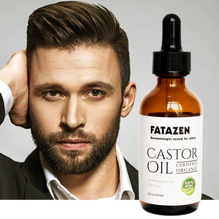 All-Purpose Castor Oil: Natural Organic Beard Care, Strengthening, and Hair Repair Treatment-FATAZEN