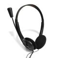 (New) 3.5mm wired over-ear headphone stereo headset with microphone for PC laptop.