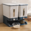 Press-Type Rice Dispenser Sealed Grain Container Dispenser Bucket Rice Cans 10KG-B. 