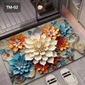 3D Absorbing Floor Mat (Paposh) Water Absorbent Non-Slip Door & Bathroom Mat. 