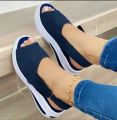 Women's Shoes Summer New Breathable Wedge Sneakers Lightweight Casual Walking Shoes Outdoor Open Toe Ladies Sandals.