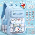 Doraemon ins, cute cartoon school bag, large capacity load reduction spine protection backpack, elementary school school bag. 