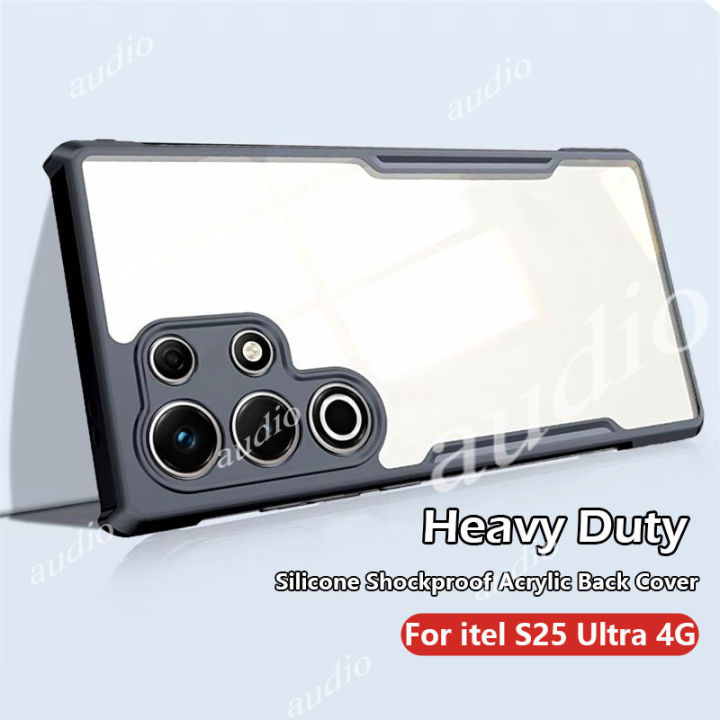 itel S25 Ultra Xundd Protective Airbag Bumper Transparent Back Side Clear Phone Case For itel S25 Ultra Back Cover