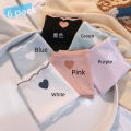 Ice Silk Underwear Girl Student Japanese Style Traceless Cute Mid-Waist Hip Lifting Summer Cool Antibacterial Underwear Heart Peach Underwear.