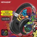 Glowing Bluetooth Headphones king kong Graffiti Wireless Earphones With Mic Noise Cancel Headphones HiFi Deep Bass gamer headset. 