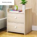 2 Drawer Design Bedside Table, Locker Double Pumping Living Room Hallway Thick Solid Chest of Drawers Bedroom Design by Nahid Furniture 18x14x12".