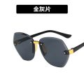 New Fashion Sunglasses for Kids Punk Oversize irregular Frameless Polygon UV400 Glasses Children Oculos De Sol Masculino. 