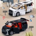 【Krystal】Toyota Alphard Inspired Luxury MPV – 5 Opening Doors, Lights & Sound, Pull-Back Toy Car. 
