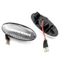 Car LED Dynamic Side Marker Signal Lamp Light Turn Lamp for Nissan Qashqai J10 X-Trail T31 Cube Juke Leaf Micra White.