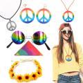 ippie Sunglasses eace Sign endant Earrings aiow ood 60 or 70's ippie p Accessories ecoratie Set. 