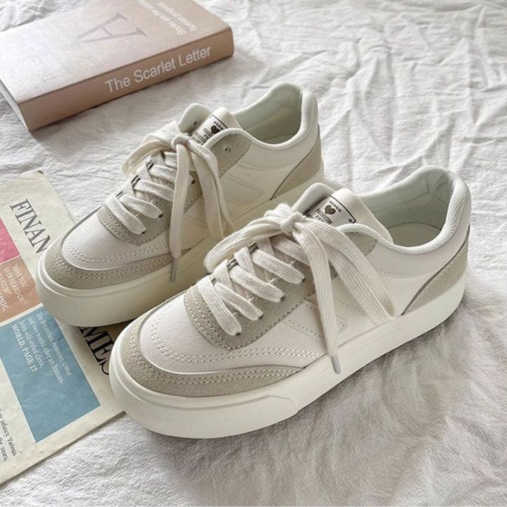 Thick-soled canvas shoes women's 2024 spring and autumn new niche