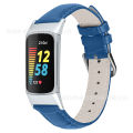 [autismaut] Applicable Fitbit charge6 Smart Strap New Bamboo Pattern charge5 Leather Strap. 