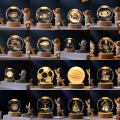 3D Moon Crystal Ball Astronomy Galaxy Solar System Saturn Luminous Balls Snow Glass Globe Night Light Home Desktop Decoration. 