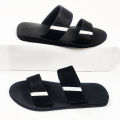 Fashionable Cream Black And White Color Slide 2 Slipper Sandal For Men Waterproof Washable Rainy Usable Sandal S005. 
