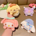 Women Plush Scrunchie Elastic Sanrio Melody Kuromi Hello Kitty Cinnamoroll Hair Ties Ropes Ponytail Holder Headband Accessories Yao Store.