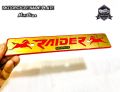 Raider Motorcycle New Design Name Plate Metal Gold.