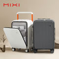 Mixi Front Laptop Pocket Suitcase Wide Handle Travel Suitcase Men 20''Carry-On Luggage Women PC Aluminum Frame Trolley Case 24''. 