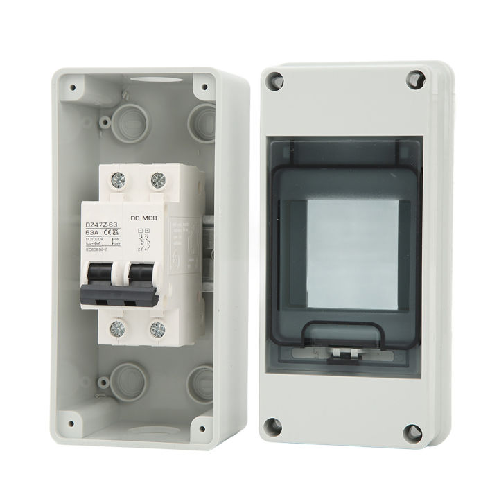 Circuit Breaker 2P 1000V DC 63A Isolation Switch With IP65 Waterproof Box Fo LLI