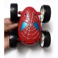 Spiderman Stunt Car Toy Multicolor Spiderman Friction Car Two Sided Push & Go Plastic & Rubber Stunt Car For Kids - car toy. 