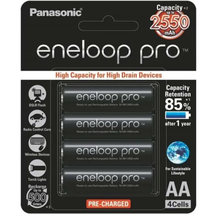 Panasonic%20eneloop%20pro%20AA%20Rechargeable%20Battery%20(Pack%20of%204)%20-%20Image%202