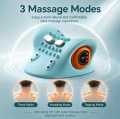 Electric 4-in-1 EMS Neck Massager with Heat, 3 Modes, 6 Intensities Wireless Rechargeable Massage Pillow for Neck and Back, Neck Massage for Daily Tension Relief.