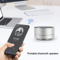 A10 Wireless Intelligent Bluetooth Audio Mini Stylish Cylindrical Aluminum Alloy Speaker Handsfree Subwoofer Stereo Speaker. 