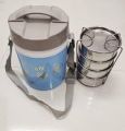 Kiam Steel Hot Tiffin Carrier/Lunch Pot 4 Bati Monalisa (10 HOURS SERVING TIME) #. 