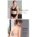 S-XXL Japanese SUJI Invisible-button black-technology bra suit, jelly strip soft support, bra+panties. 