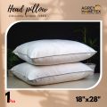Shimul Fiber Head Pillow, Cotton Fabric, White (18"x28") 1 Pcs.