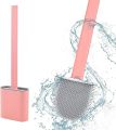 Silicone Toilet Brush with Holder Set. 