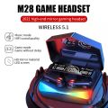 M28 TWS Gaming Headset Bluetooth 5.1 45Ms Low Latency Wireless Earphone with Stereo Bluetooth Gaming Headphones Earbuds.