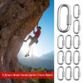 FG Stainless Steel Oval Quick Links D-Lock Carabiner Safety Snap Hook Climbing Buckle Climbing Gear Carabiner Quick Links M3.5/M4/M5/M6/M7/M8.