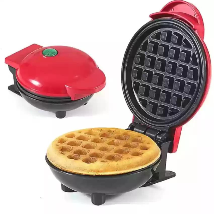 — Images High Quality Grahic Mini Electric Waffle Maker & Pancake Griddle — Compact Portable ...