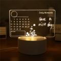 Note Board USB Led Night Light Acryliy Message Board.