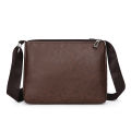 PU horizontal men's shoulder bag, crossbody business commuter men's bag, autumn new casual men's work bag.