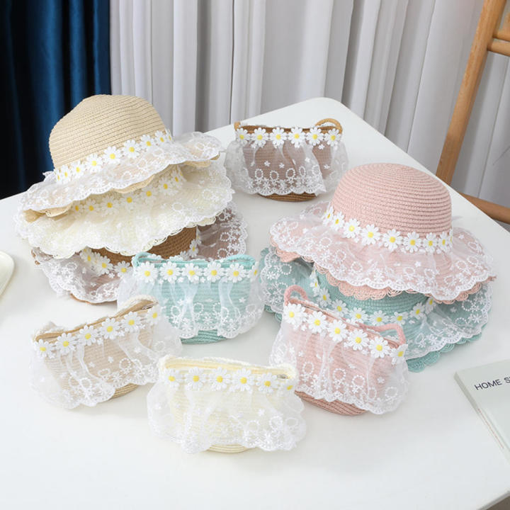 Straw%20Material%20Kids%20Beach%20Set%20Stylish%20Adjustable%20Size%202%20Piece%20Girls%20Straw%20Hat%20Lightweight%20Lace%20Detail%20Summer%20Hat%20Bag%20Combo%20for%20Outdoor%20Activities%20Beachwear%20Summer%20Travel%20Sun%20Safety%20Girl%E2%80%99s%20-%20Image%204