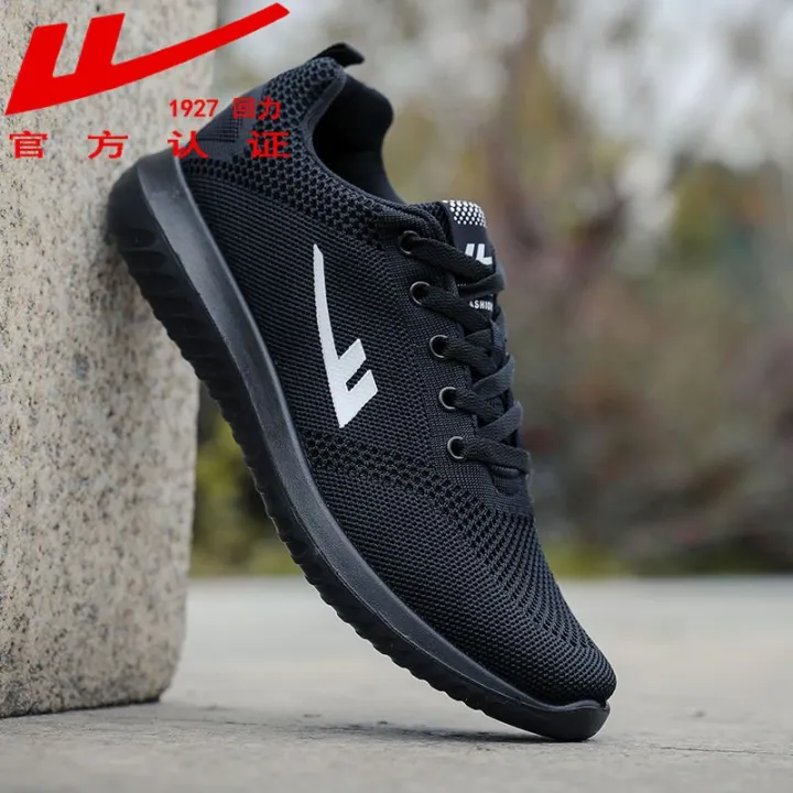 Warrior%20Shoes%20Men's%20Sneakers%20Spring%20New%20Running%20Shoes%20Korean%20Fashionable%20Lovers%20Shoes%20Breathable%20Mesh%20Black%20Work%20Shoes%20-%20Image%202