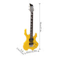 Electric Guitar 24 Fret Yellow Flame Shaped Electric Guitar Beginner Kit Wit CHW. 