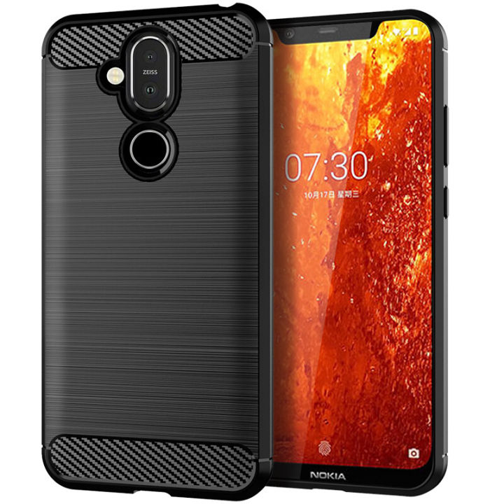 lthmy%20for%20Nokia%208.1%20Case%20Carbon%20Fiber%20TPU%20Soft%20Silicone%20Back%20Cover%20Armor%20Phone%20Case%20Casing%20-%20Image%203
