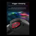 1 Piece D8 Telescopic Game Controller RGB Light Mobile Game Controller with 6-Axis Vibration for Android IOS PS3 Switch PC,B. 