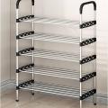 Shoe Rack 5 Tier Extendable Shoe Rack Organiser Strong and Durable Duty Footwear Storage Rack Holds18Pairs Durable and Stable Shoe Storage.