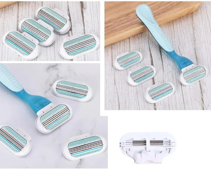 3-Layer%20Manual%20Razor%20With%204%20Blades%20For%20Women,%20Classic%20Razor,%20Shaving,%20Replacement%20Refills,%20Skin%20Protection%20-%20Image%206