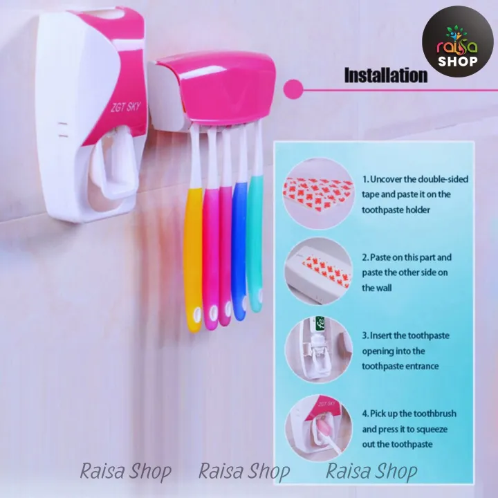 RAISA%20Automatic%20Toothpaste%20Dispenser%20and%20Brush%20Holder%20Set%20-%20Image%209