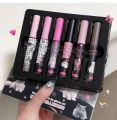 6Pcs Cute Cat Lip Glaze Pink Matte Velvet Lipstick Set Non-stick Cup Lip Gloss Kit. 