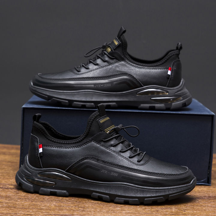 Shoes Men's Shoes Autumn and Winter Sneakers 2023 New Casual Leather Men's Fleece-Lined Breathable Clunky Sneakers Men's