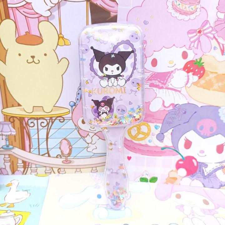 Sanrio%20Hair%20Brush%20Kuromi%20My%20Melody%20Kawaii%20Handle%20Combs%20Hello%20Kitty%20Cartoon%20Flowing%20Sand%20Series%20Comb%20Hair%20Cute%20Gifts%20for%20Children%20-%20Image%203